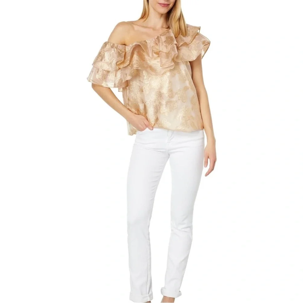 NWT Lilly Pulitzer Trixie One Shoulder Top - Picture 2 of 9